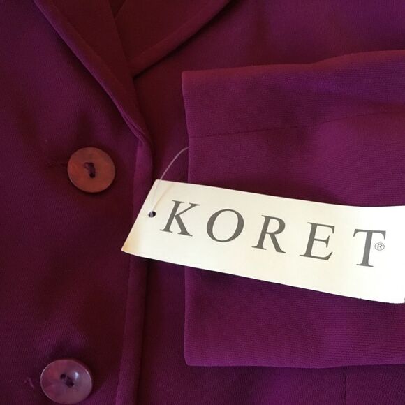 NWT. Koret Brand Women’s Size 8 Wine Colored Jacket - Picture 7 of 12